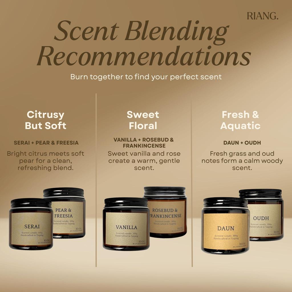 Riang. 2pcs Amber Candle Duo