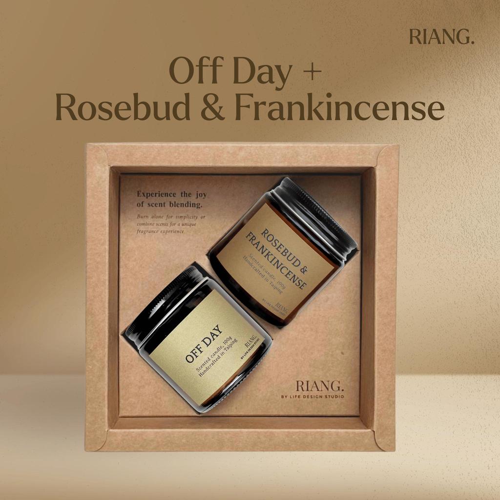 Riang. 2pcs Amber Candle Duo