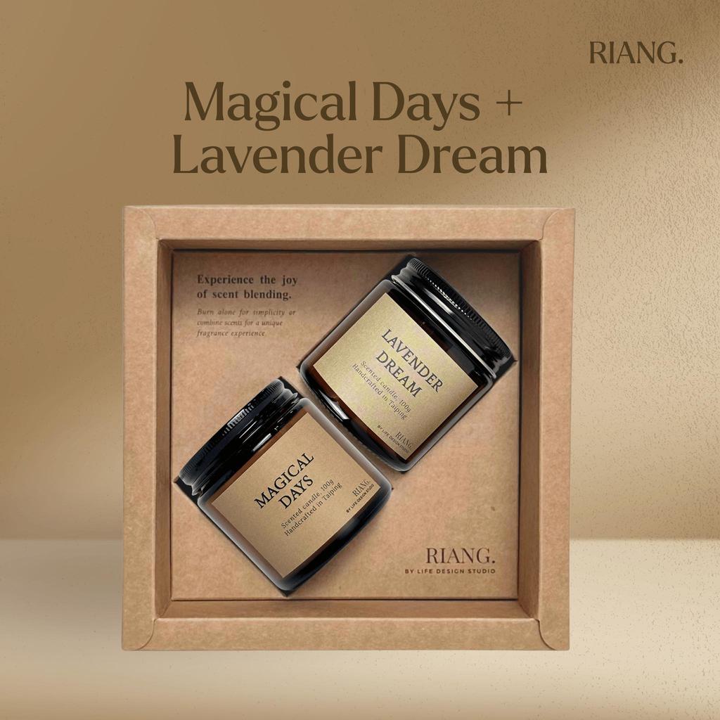 Riang. 2pcs Amber Candle Duo