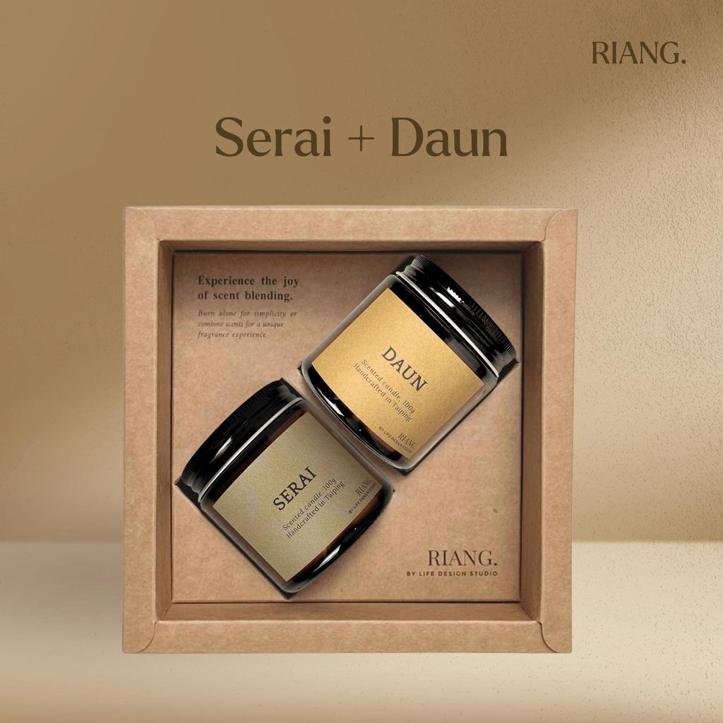Riang. 2pcs Amber Candle Duo