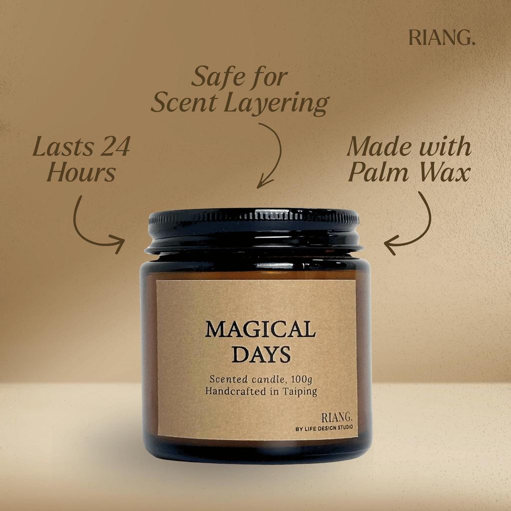 Riang. 2pcs Amber Candle Duo